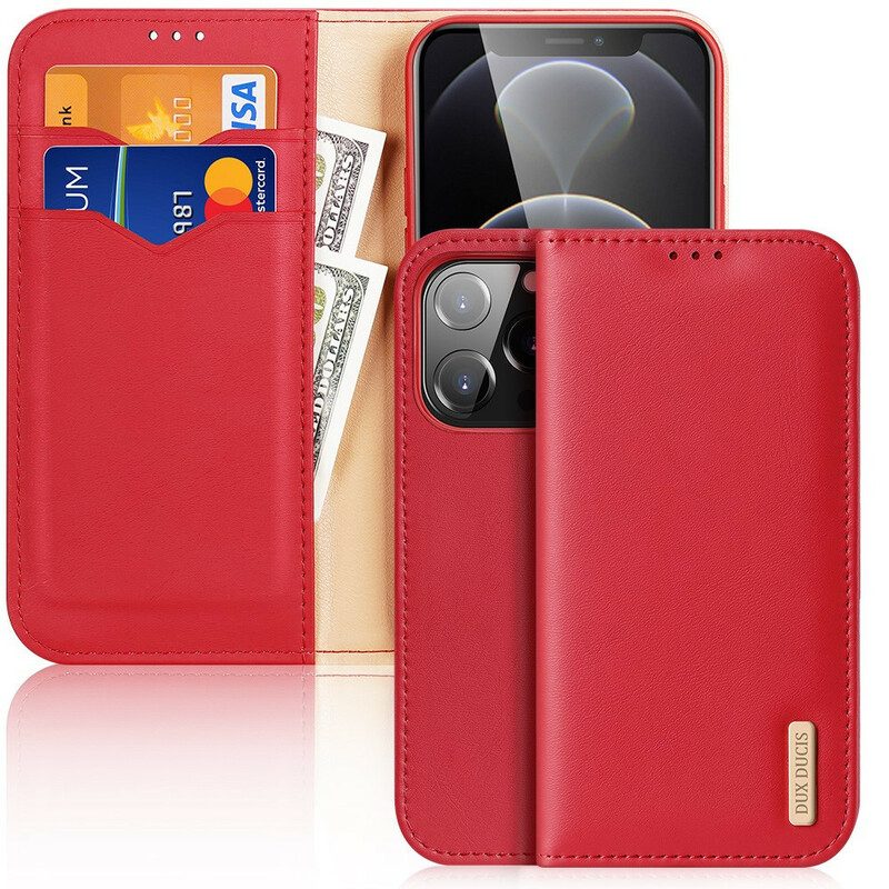 Schutzhülle Für iPhone 13 Pro Flip Case Dux Ducis Rfid Spaltleder