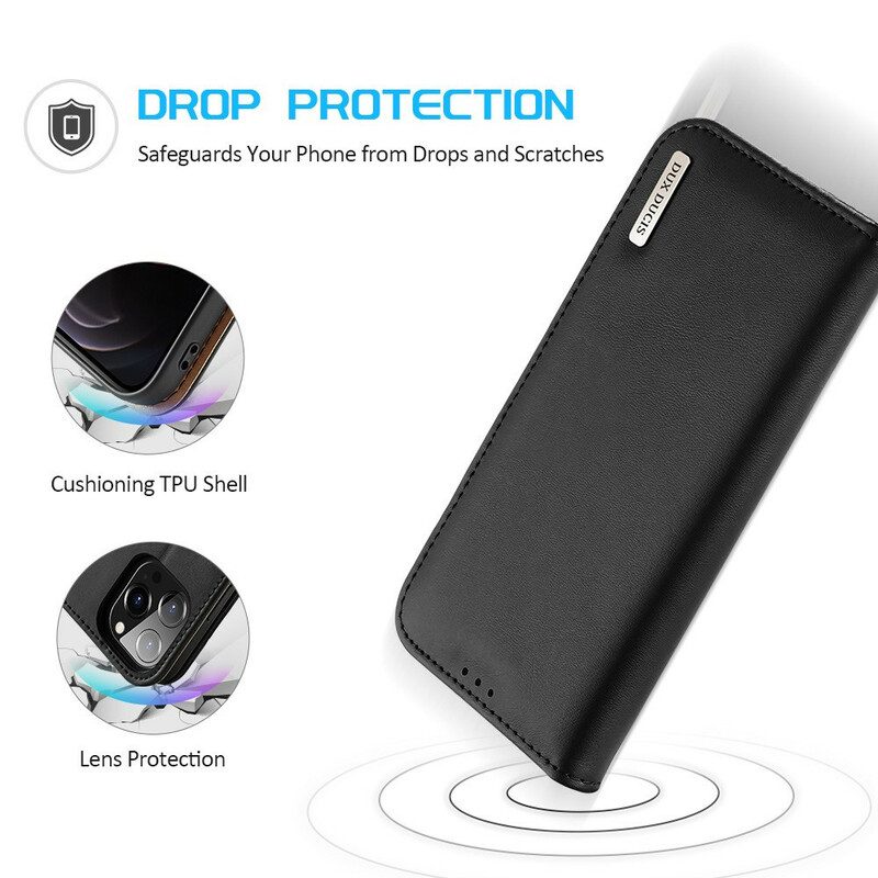 Schutzhülle Für iPhone 13 Pro Flip Case Dux Ducis Rfid Spaltleder