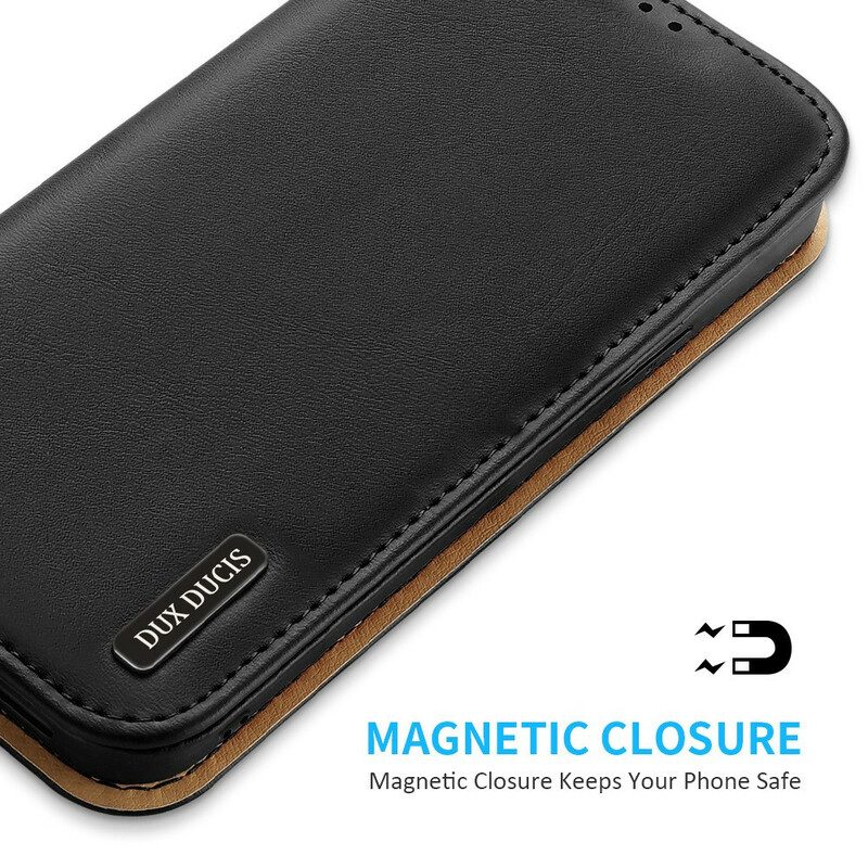 Schutzhülle Für iPhone 13 Pro Flip Case Dux Ducis Rfid Spaltleder