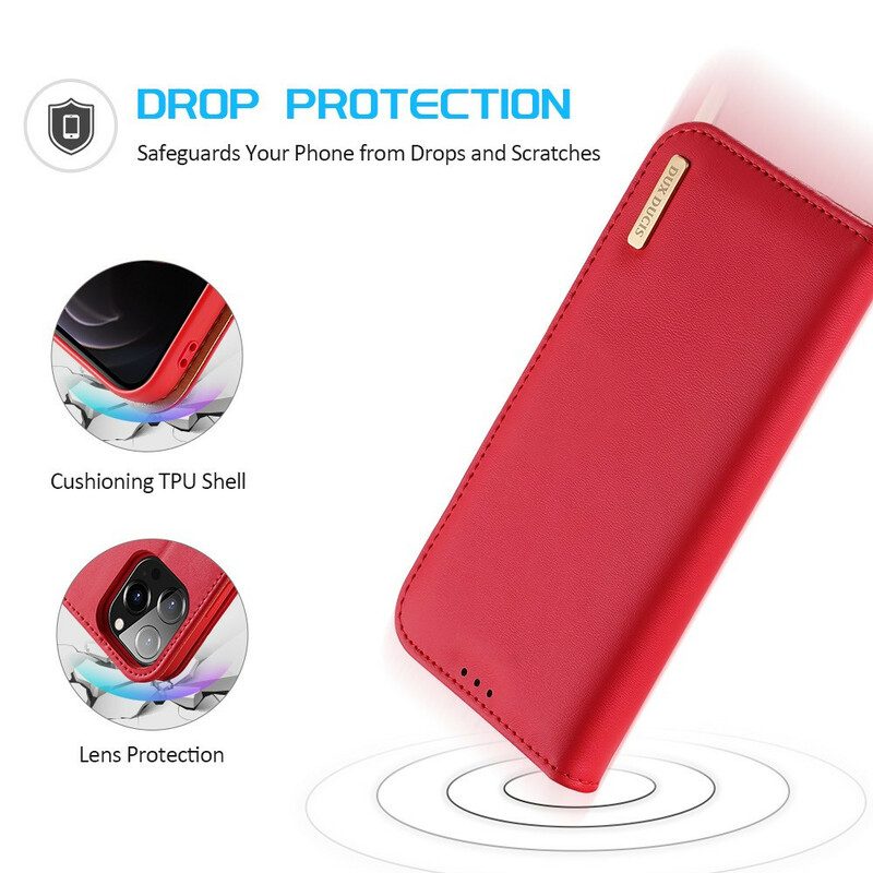 Schutzhülle Für iPhone 13 Pro Flip Case Dux Ducis Rfid Spaltleder