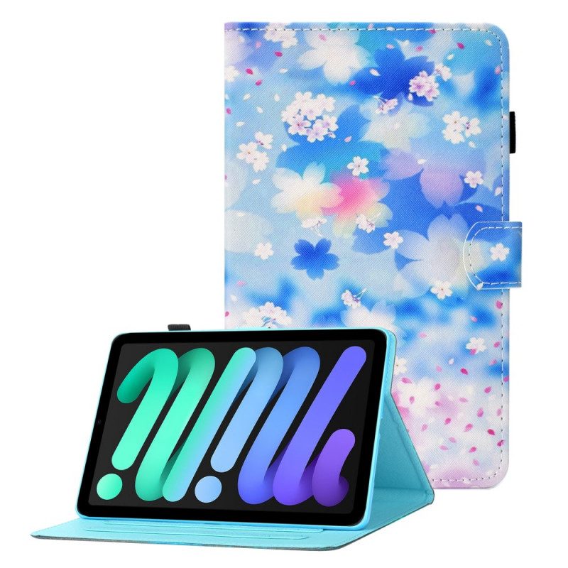 Flip Case Für iPad Mini 6 (2021) Aquarellblumen