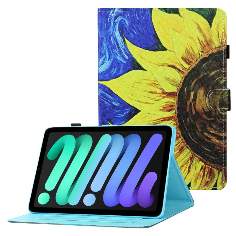 Flip Case Für iPad Mini 6 (2021) Bemalte Sonnenblume