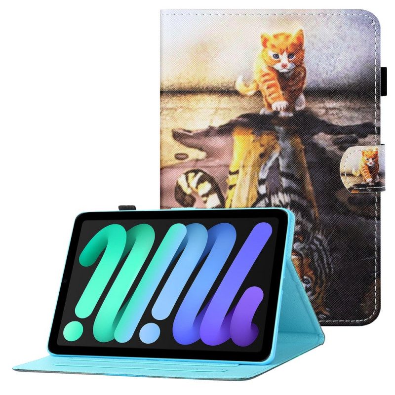 Flip Case Für iPad Mini 6 (2021) Kätzchen-kunst