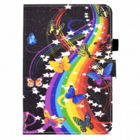 Flip Case Für iPad Mini 6 (2021) Regenbogen-schmetterlinge