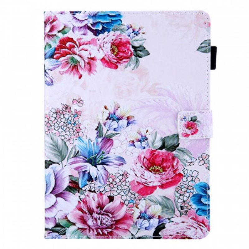 Lederhüllen Für iPad Mini 6 (2021) Blumendesign