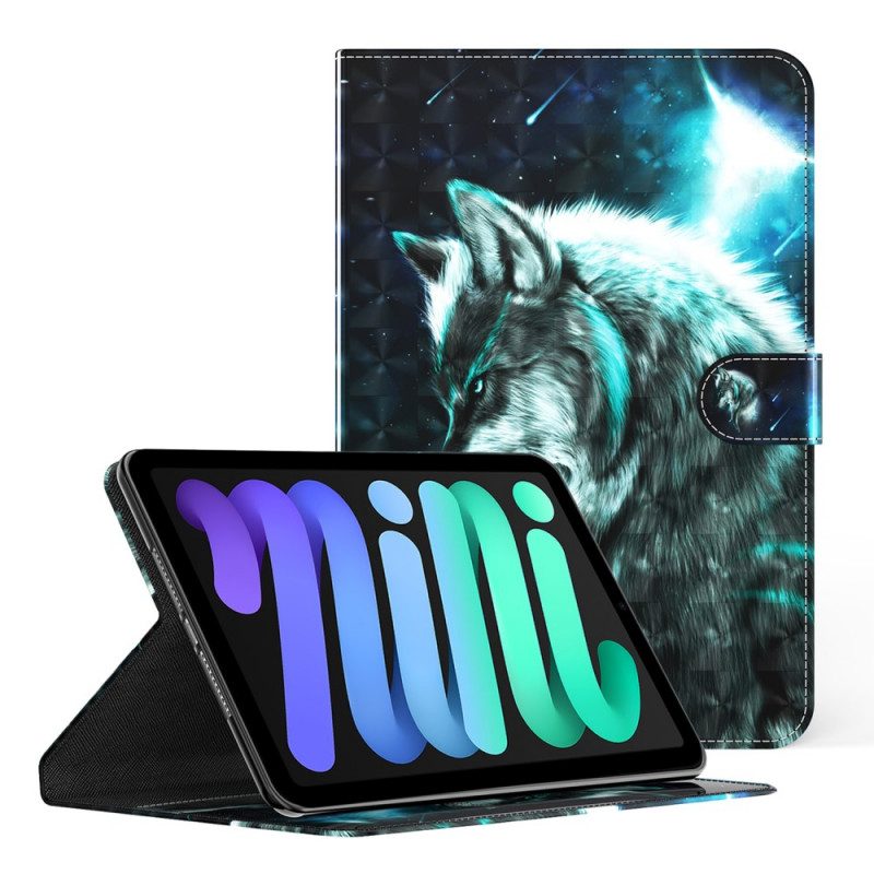 Lederhüllen Für iPad Mini 6 (2021) Lichtfleck Wilder Wolf