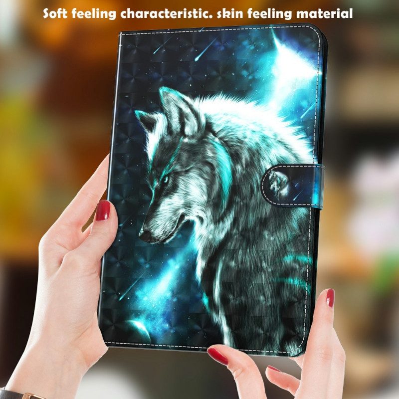 Lederhüllen Für iPad Mini 6 (2021) Lichtfleck Wilder Wolf