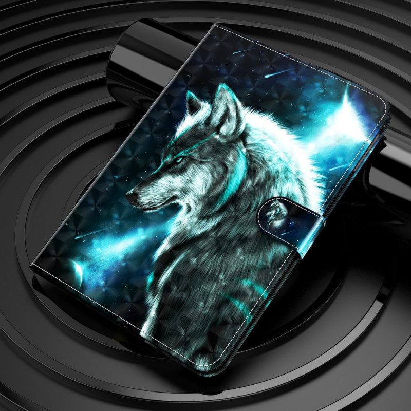 Lederhüllen Für iPad Mini 6 (2021) Lichtfleck Wilder Wolf