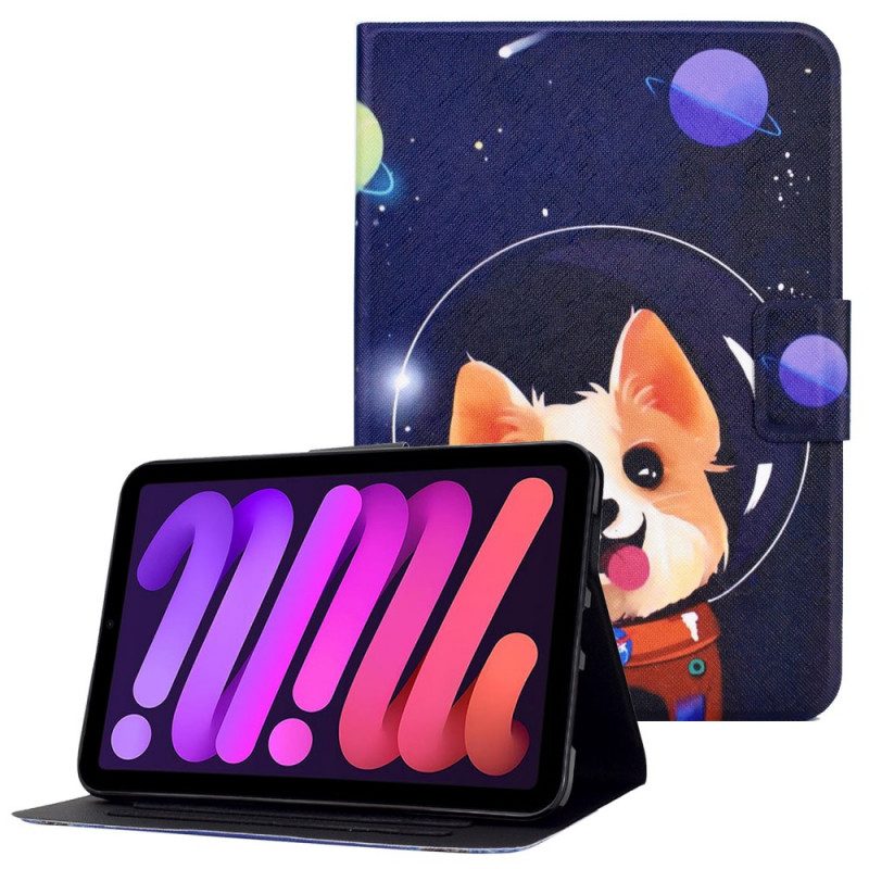 Lederhüllen Für iPad Mini 6 (2021) Weltraumhund