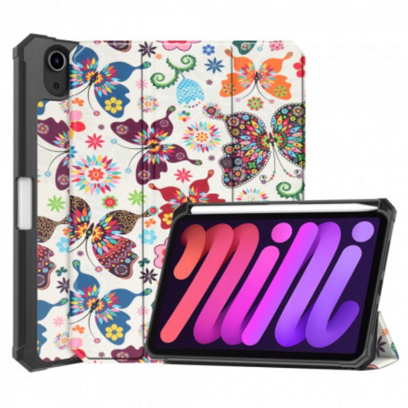 Schutzhülle Für iPad Mini 6 (2021) Vintage Blumen Stifthalter