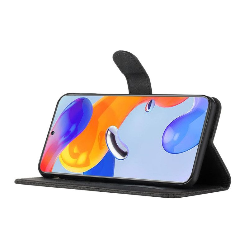 Flip Case Für Xiaomi Redmi Note 11 Pro / 11 Pro 5G Fries-ledereffekt