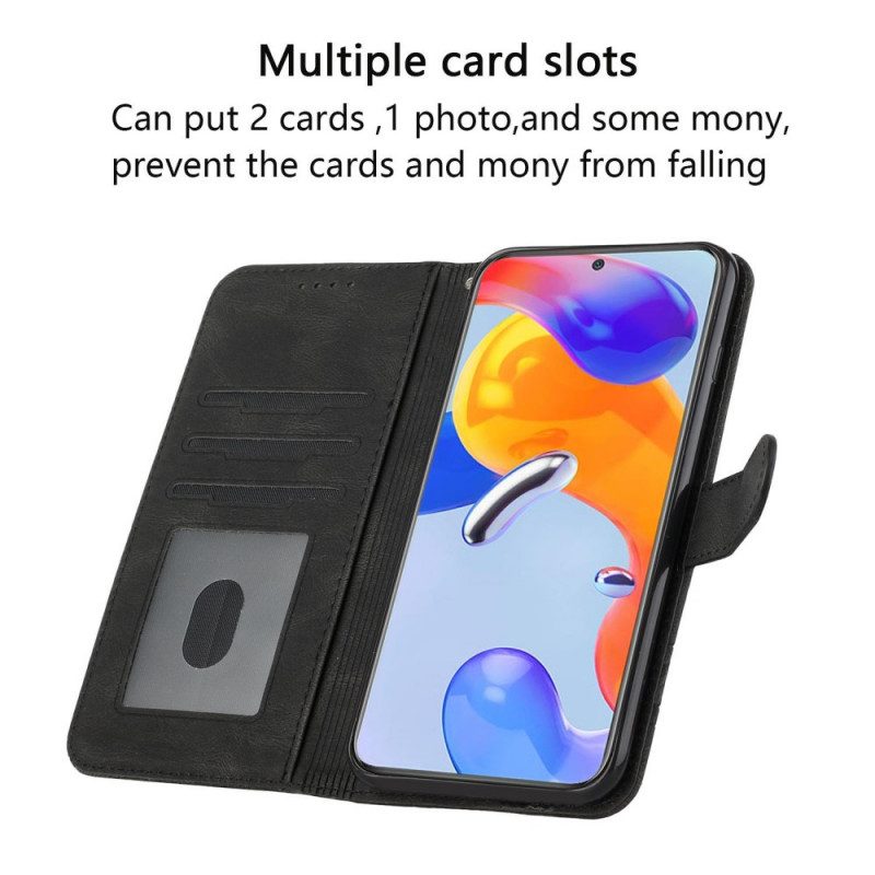 Flip Case Für Xiaomi Redmi Note 11 Pro / 11 Pro 5G Fries-ledereffekt