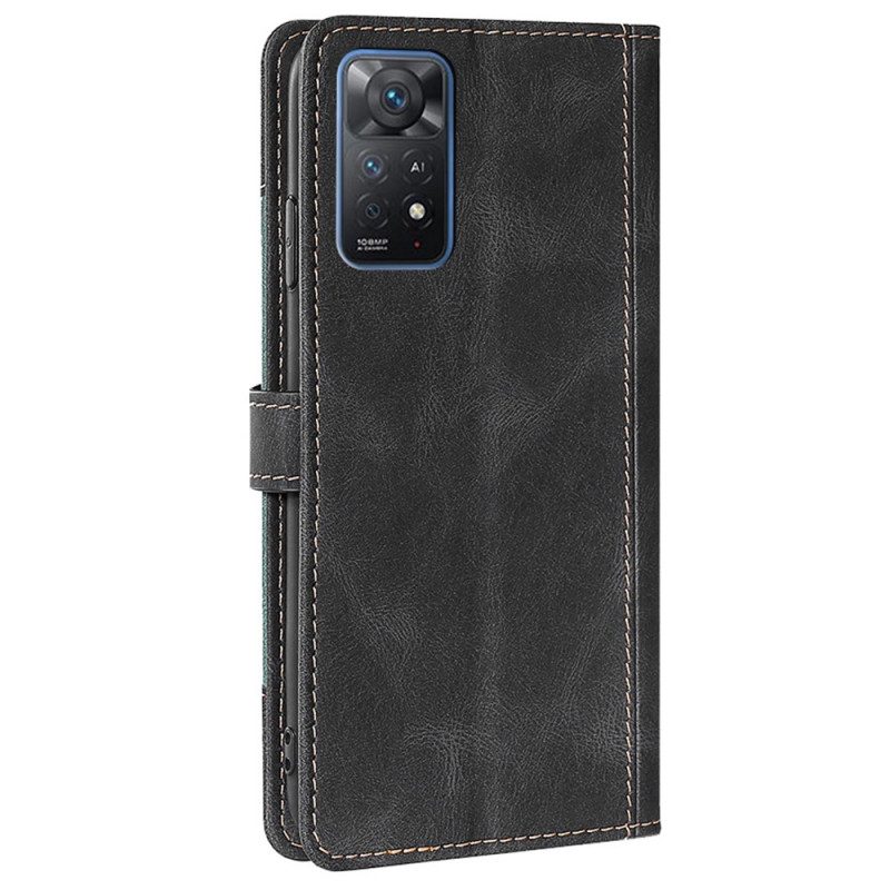 Flip Case Für Xiaomi Redmi Note 11 Pro / 11 Pro 5G Kunstleder Bicolor Stylisch