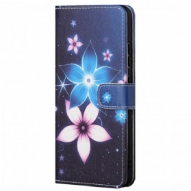 Flip Case Für Xiaomi Redmi Note 11 Pro / 11 Pro 5G Mit Kordel Mondriemenblumen