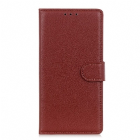 Flip Case Für Xiaomi Redmi Note 11 Pro / 11 Pro 5G Traditionelles Litschi-kunstleder