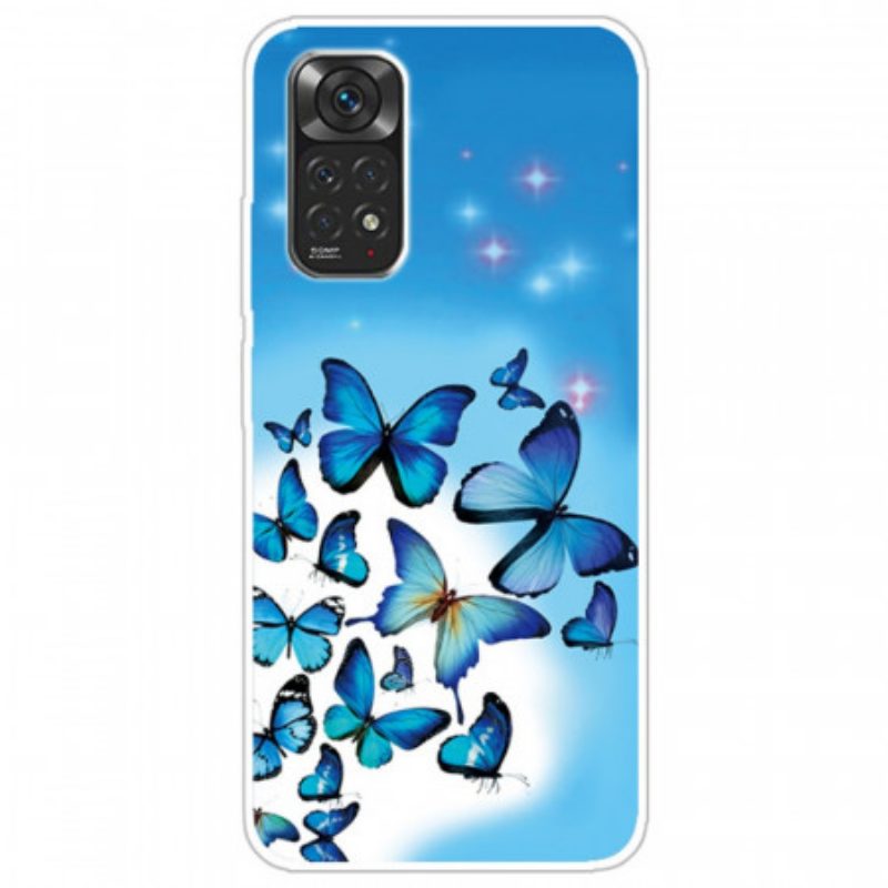 Handyhülle Für Xiaomi Redmi Note 11 Pro / 11 Pro 5G Blaue Schmetterlinge