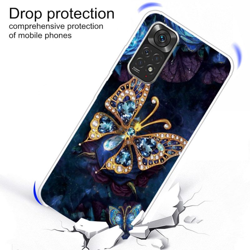 Handyhülle Für Xiaomi Redmi Note 11 Pro / 11 Pro 5G Goldener Schmetterling