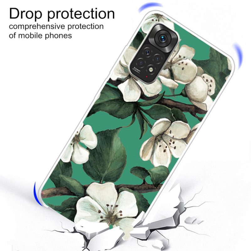 Handyhülle Für Xiaomi Redmi Note 11 Pro / 11 Pro 5G Weiße Blumen