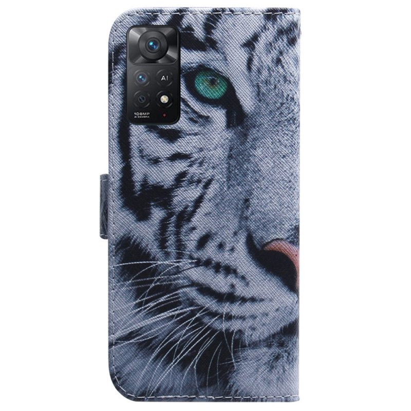 Lederhüllen Für Xiaomi Redmi Note 11 Pro / 11 Pro 5G Tigergesicht