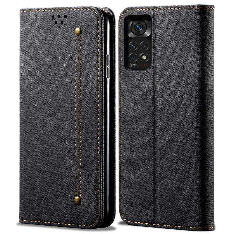 Schutzhülle Für Xiaomi Redmi Note 11 Pro / 11 Pro 5G Flip Case Denim-stoff