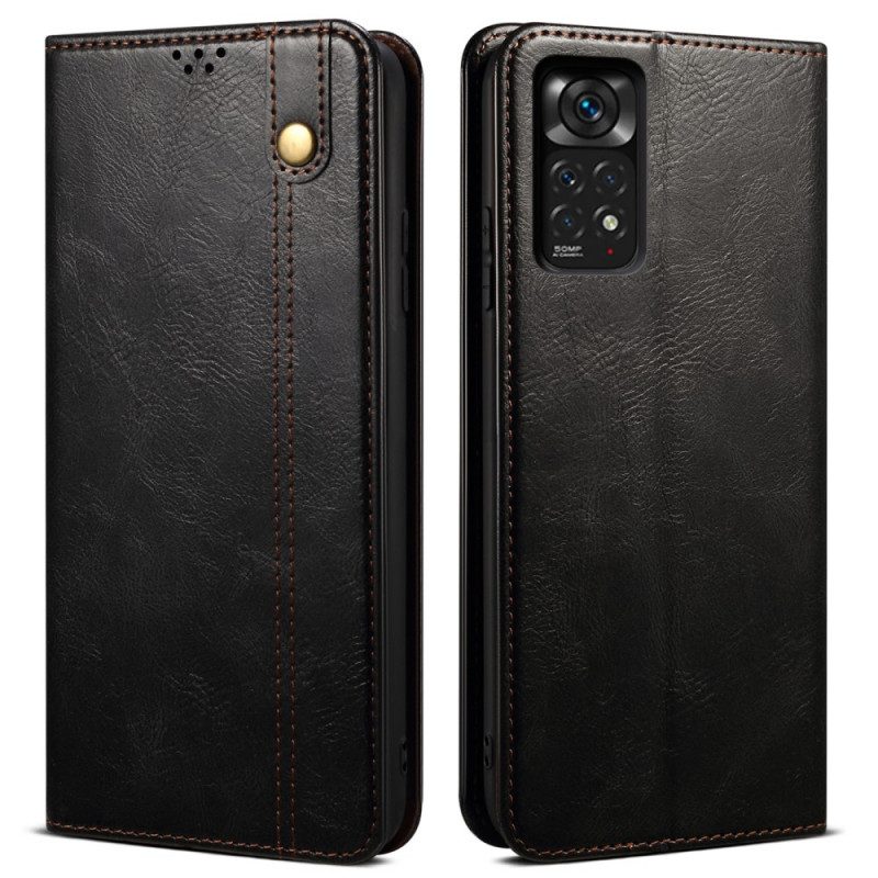 Schutzhülle Für Xiaomi Redmi Note 11 Pro / 11 Pro 5G Flip Case Gewachstes Kunstleder