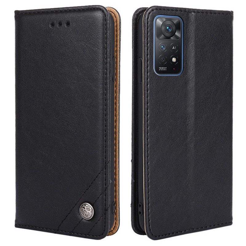 Schutzhülle Für Xiaomi Redmi Note 11 Pro / 11 Pro 5G Flip Case Stil Lederniete