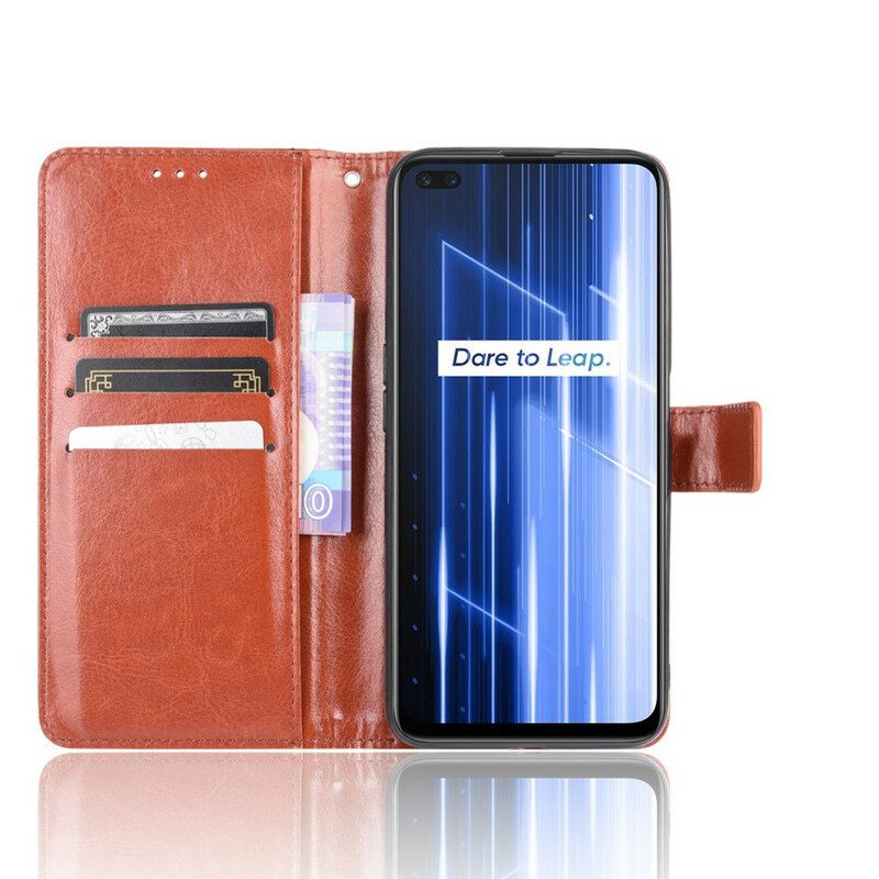 Flip Case Für Realme X50 Auffälliges Kunstleder