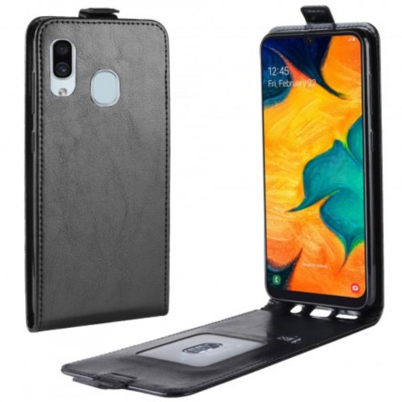 Flip Case Für Samsung Galaxy A30 Flip Case Faltender Ledereffekt