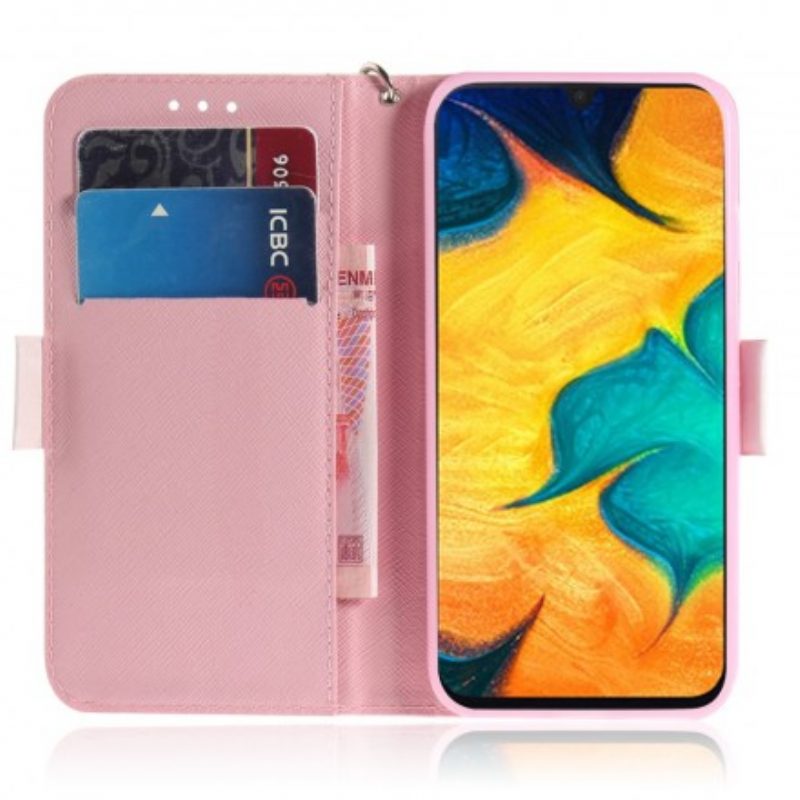 Flip Case Für Samsung Galaxy A30 Mit Kordel Tanga-hamster