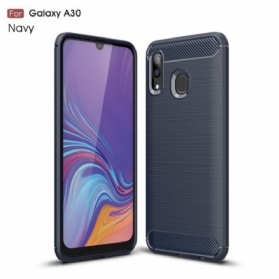 Hülle Für Samsung Galaxy A30 Gebürstete Kohlefaser