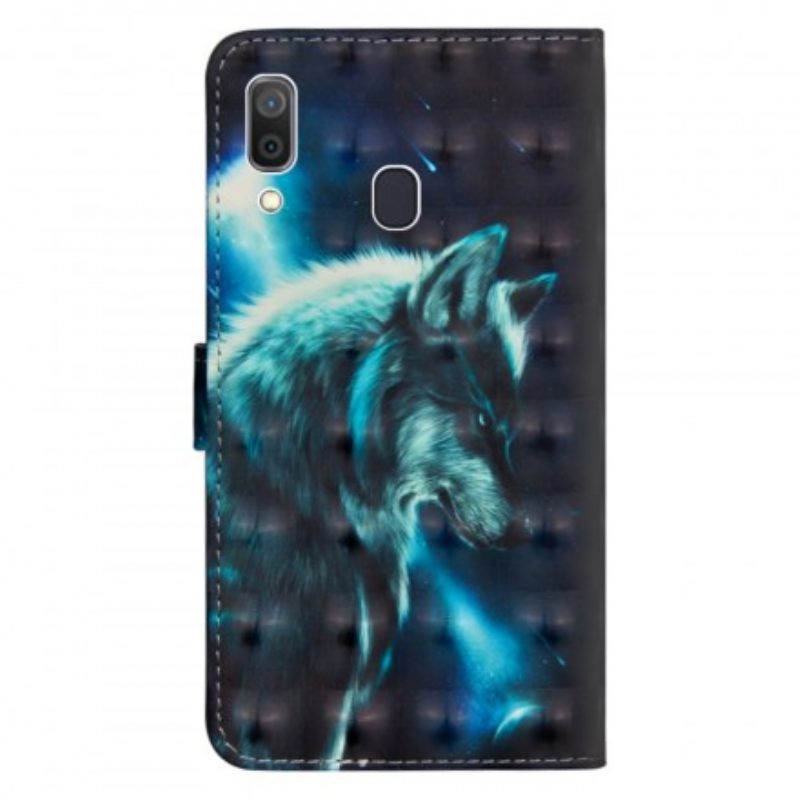 Lederhüllen Für Samsung Galaxy A30 Majestätischer Wolf