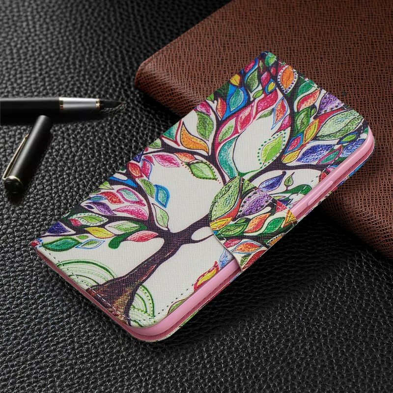 Flip Case Für iPhone 11 Bunter Baum