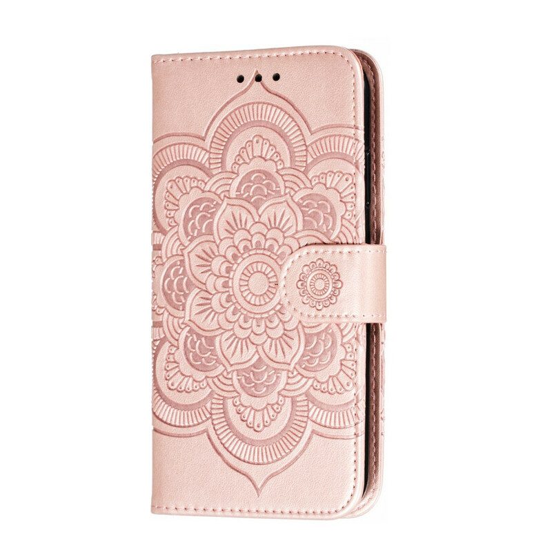 Flip Case Für iPhone 11 Mit Kordel Mandala Mit Vollem Riemen