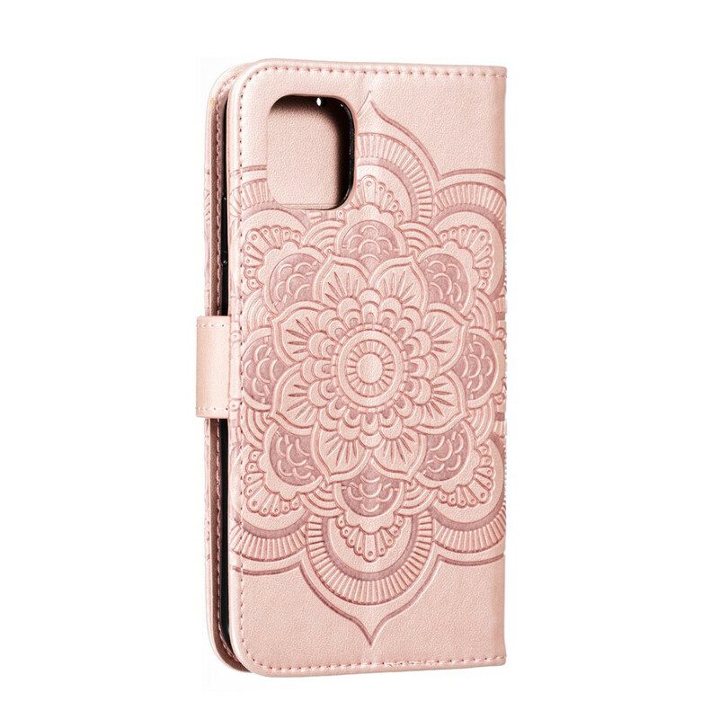 Flip Case Für iPhone 11 Mit Kordel Mandala Mit Vollem Riemen