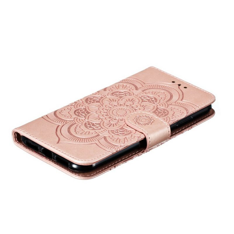 Flip Case Für iPhone 11 Mit Kordel Mandala Mit Vollem Riemen