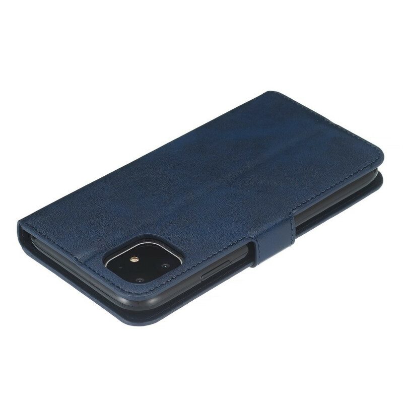 Flip Case Für iPhone 11 Retro-business Aus Kunstleder