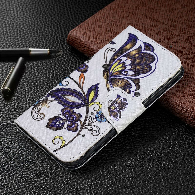 Flip Case Für iPhone 11 Schmetterlinge Tattoo