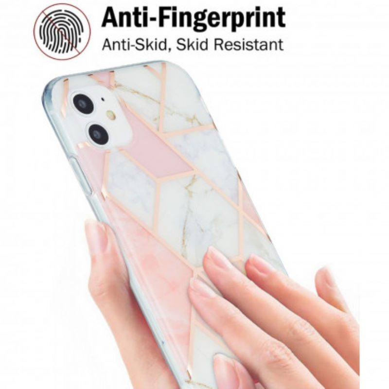 Handyhülle Für iPhone 11 Auffälliger Geometrischer Marmor