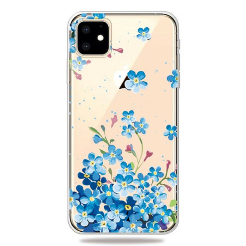 Handyhülle Für iPhone 11 Strauß Blauer Blumen