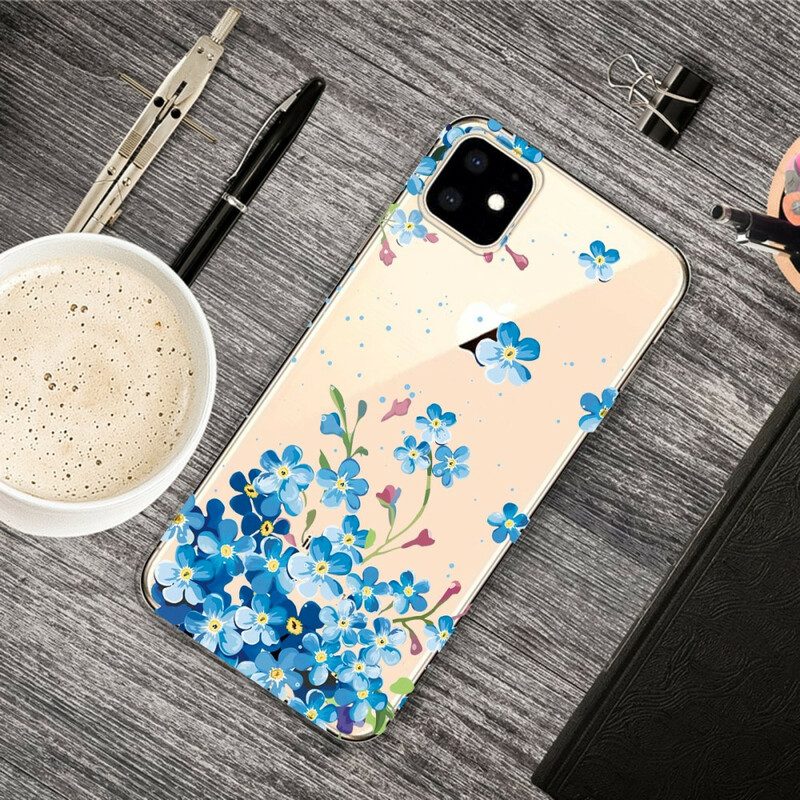 Handyhülle Für iPhone 11 Strauß Blauer Blumen