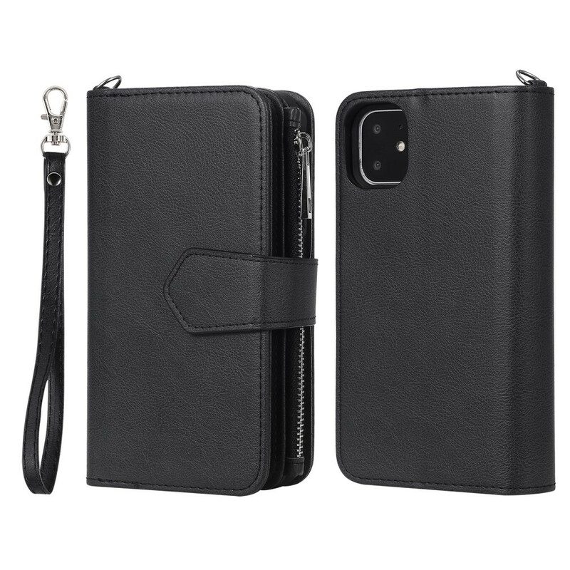 Hülle Flip Case Für iPhone 11 Brieftasche Abnehmbare Geldbörse