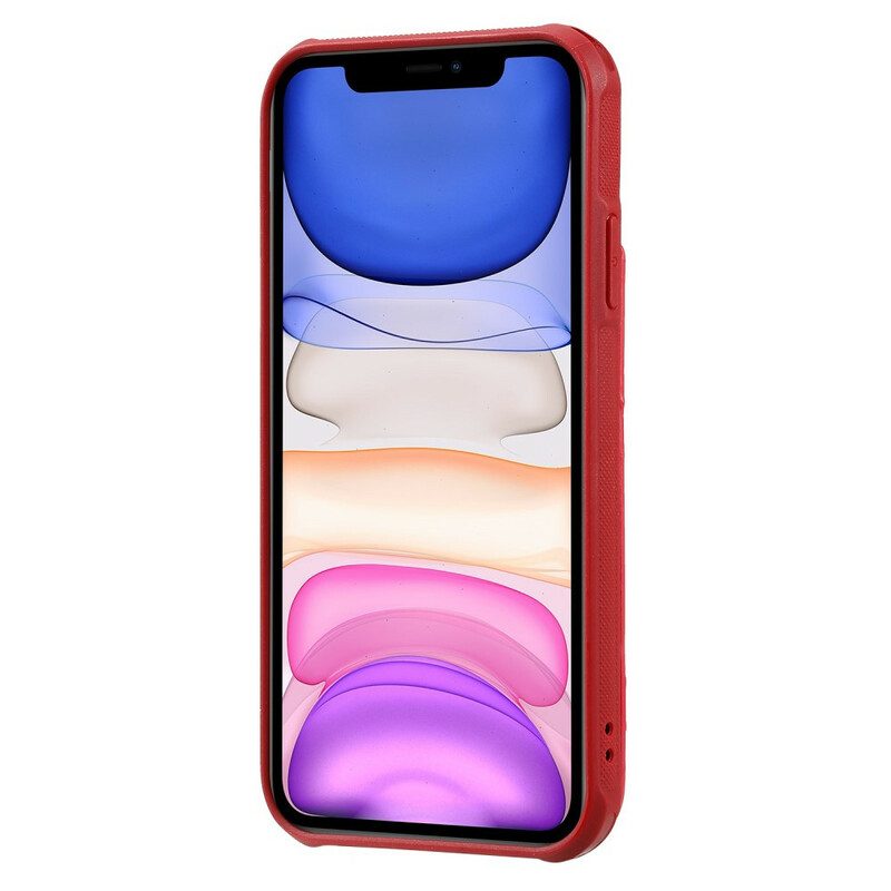 Hülle Für iPhone 11 Flip Case Klappbarer Kartenhalter Mit Umhängeband