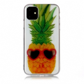 Hülle Für iPhone 11 Nahtlose Inkognito-ananas