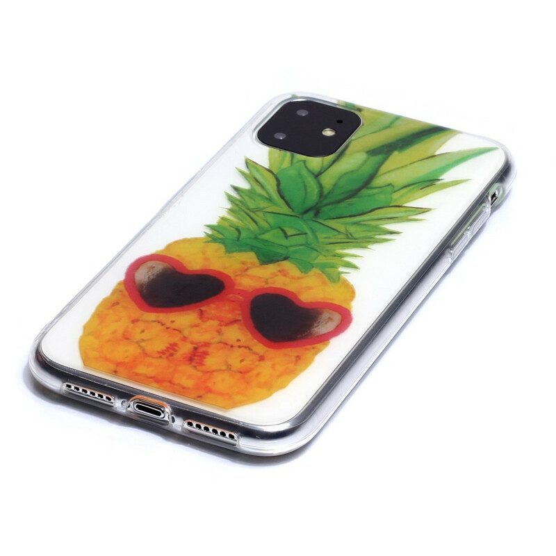 Hülle Für iPhone 11 Nahtlose Inkognito-ananas