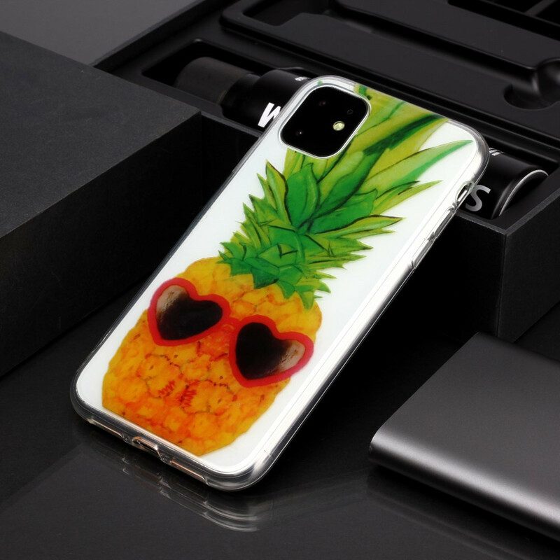 Hülle Für iPhone 11 Nahtlose Inkognito-ananas