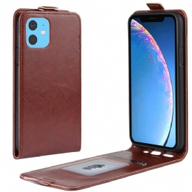 Lederhüllen Für iPhone 11 Flip Case Faltendes Retro