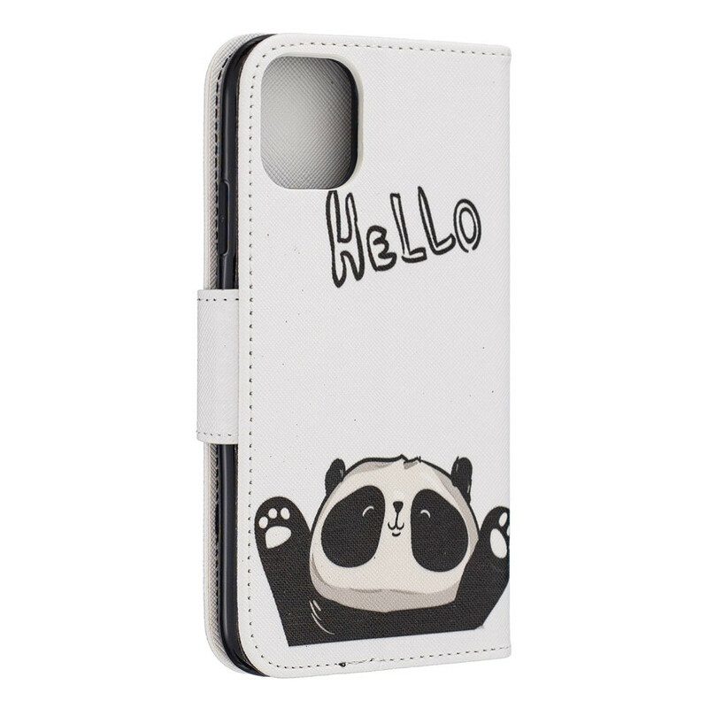 Lederhüllen Für iPhone 11 Hallo Panda