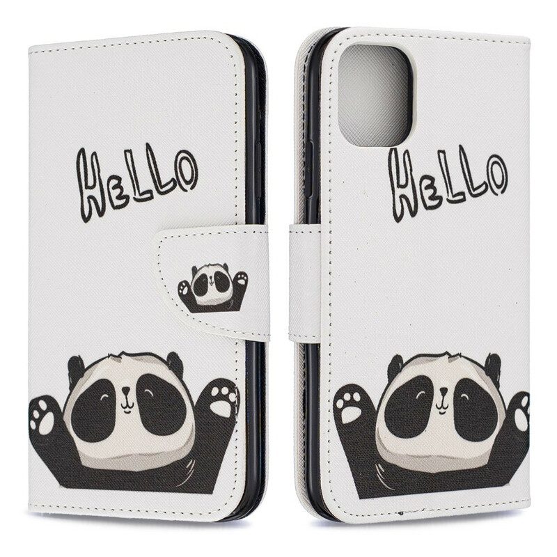 Lederhüllen Für iPhone 11 Hallo Panda