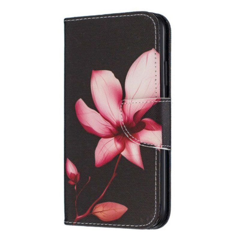 Lederhüllen Für iPhone 11 Pinke Blume