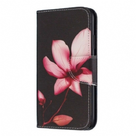 Lederhüllen Für iPhone 11 Pinke Blume